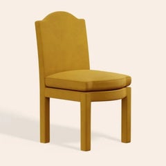 Pair of Leo Dining Chairs, Turmeric Velvet