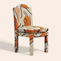 Pair of Leo Dining Chairs, Tangerine