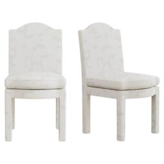 Pair of Leo Dining Chairs, Powder