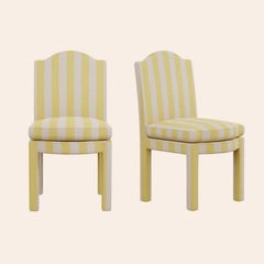 Pair of Leo Dining Chairs, Citron