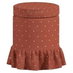 Aurora Footstool, Red Velvet