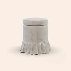 Aurora Footstool, Raphia, Powder
