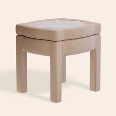 Piero Footstool, Rose Linen