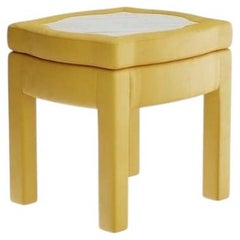 Piero Footstool, Daffodil Velvet