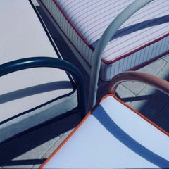 Panarea Armchair in Gelato, Red & White Upholstery