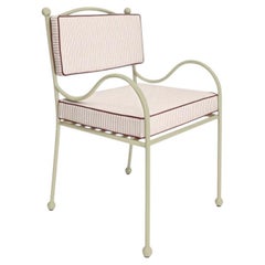 Panarea Armchair in Gelato, Red & Cream Striped Upholstery