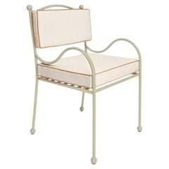 Panarea Armchair in Gelato, Orange & Cream Striped Upholstery