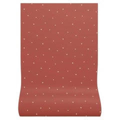 Dolce Daisies Wallpaper, Red Velvet, Roll