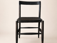 Hand-Carved Charred Australian Hardwood Post & Rung Dining Chair