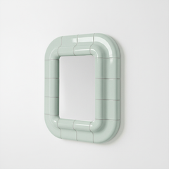 Lolita Modular Mirror – Pastell-Mint, hochglänzende Oberfläche im Keramik-Look
