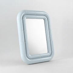 Portalito Modularer Spiegel – Eisblaue, hochglänzende Oberfläche im Keramik-Look