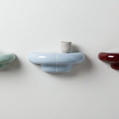 Orbi Modular Shelf - XS - Ice Blue High-Gloss Ceramic-Inspired Finish
