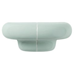 Scaffale modulare Orbi - XS - Finitura pastello menta lucida ispirata alla ceramica