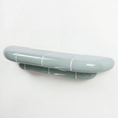 Scaffale modulare Orbi - XS - Finitura pastello menta lucida ispirata alla ceramica
