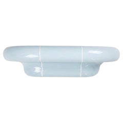 Scaffale modulare Orbi - S - Finitura blu ghiaccio lucida ispirata alla ceramica