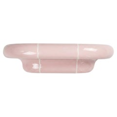Scaffale modulare Orbi - S - Finitura rosa cipria lucida effetto ceramica