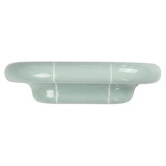 Scaffale modulare Orbi - S - Finitura pastello menta lucida ispirata alla ceramica