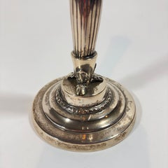Chandelier simple en argent allemand du XVIIIe siècle