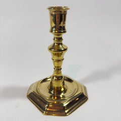 Wonderful Single Early 18th century Dutch Brass Candlestick
