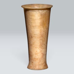 Ancient Egyptian Alabaster Cylindrical Vessel, Middle Kingdom c. 1887 - 1750 BC