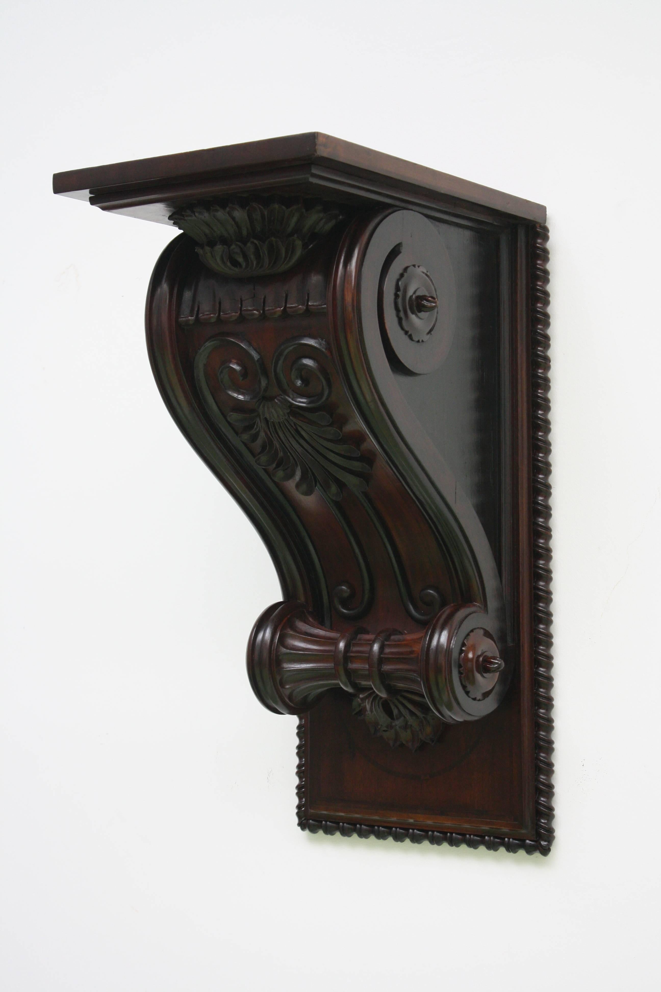 19th Century, Austrian Carved Wall Consoles or Pedestals For Sale 3