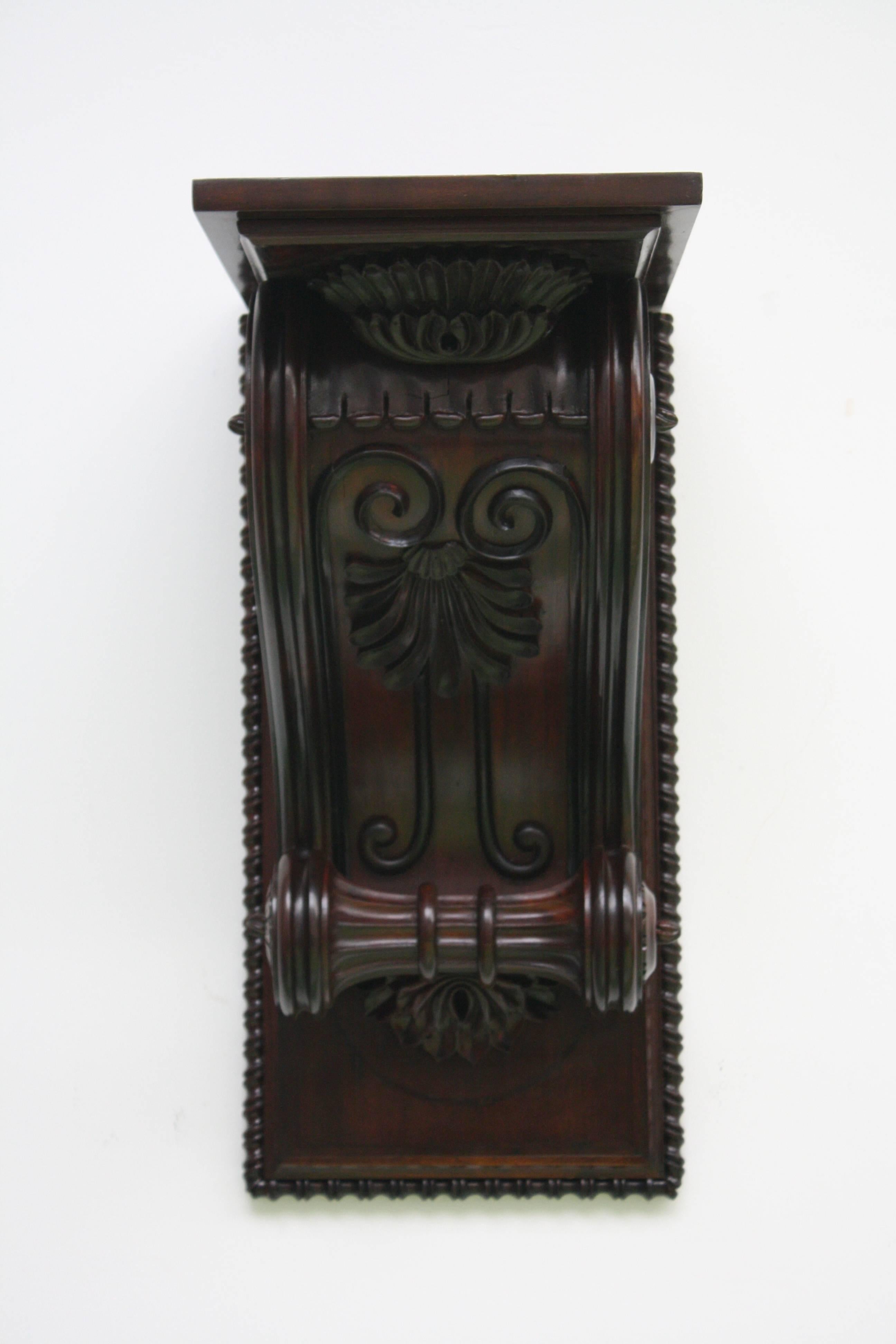 19th Century, Austrian Carved Wall Consoles or Pedestals For Sale 2