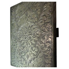Antique Vintage Sterling Silver Italian Cigarette Case