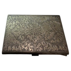 Antique Vintage Sterling Silver Italian Cigarette Case