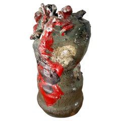 "Old Red" No. 2 Abstract Wheel-thrown Sculptural Vessel