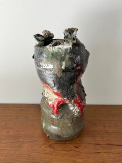 "Old Red" No. 2 Abstract Wheel-thrown Sculptural Vessel