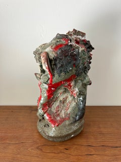 "Old Red" No. 2 Abstract Wheel-thrown Sculptural Vessel
