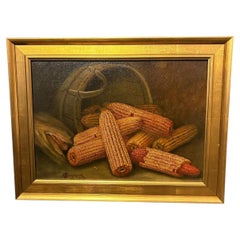Alfred Montgomery (1857-1922) Still Life with Corn and Basket