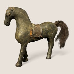 19th C. Folk Art Carved and Painted Toy Horse