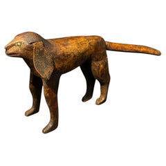 19th C. Folk Art Dog Carving