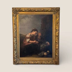 Rare Pair of 18th C. Old Master Paintings After Bartolomé Esteban Murillo (Spani