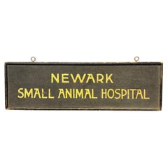 Early Newark 'Small Animal Hospital' Schmaltz Trade Sign