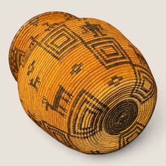 Early Western Apache Figural Basketry Olla