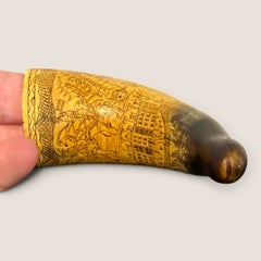 Important 18th C. Engraved Figural Drinking Horn Regular price