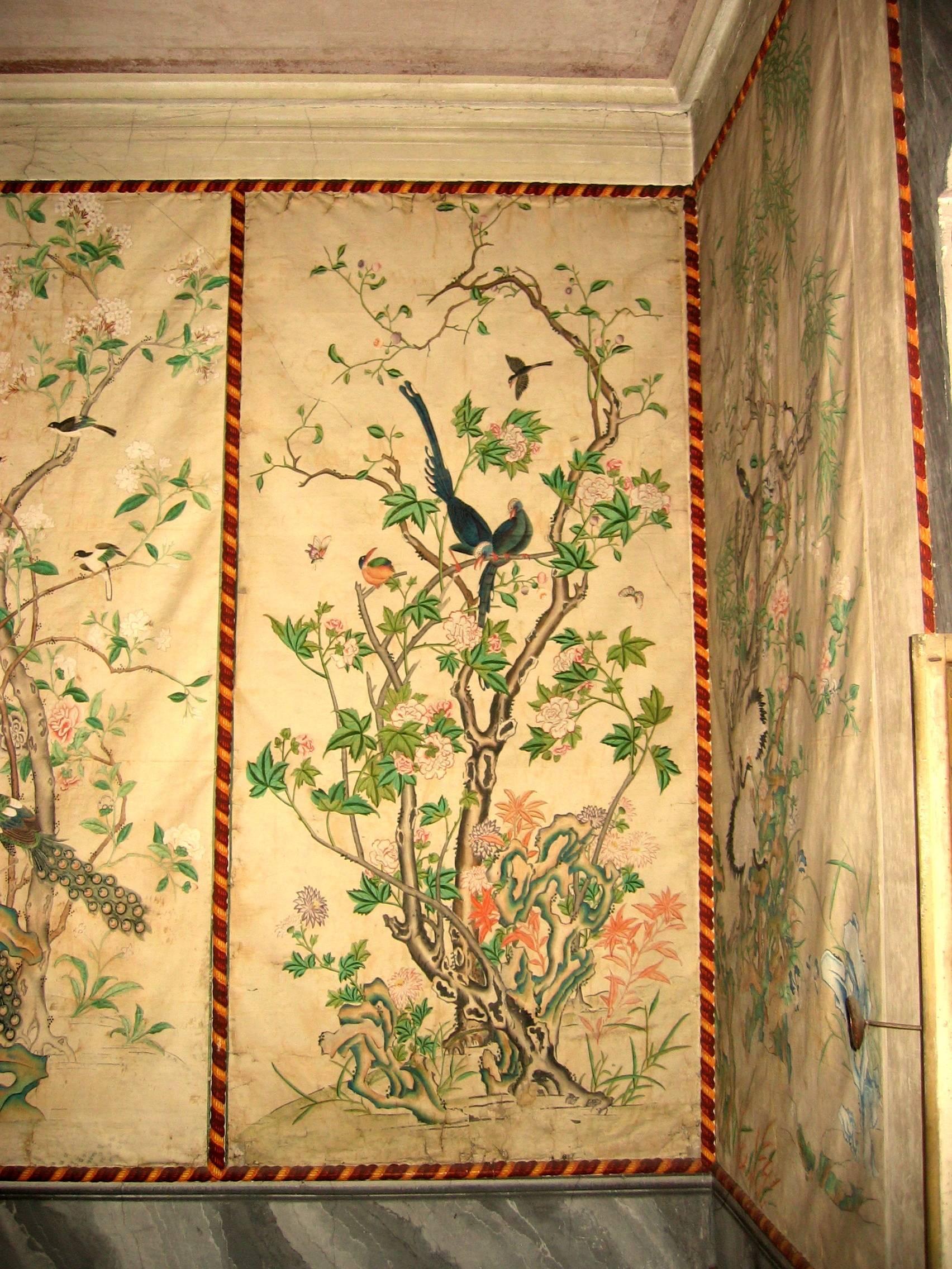 12 Antique and Rare Chinese Wallpapers Panels In Good Condition In Cuneo, Italy (CN)
