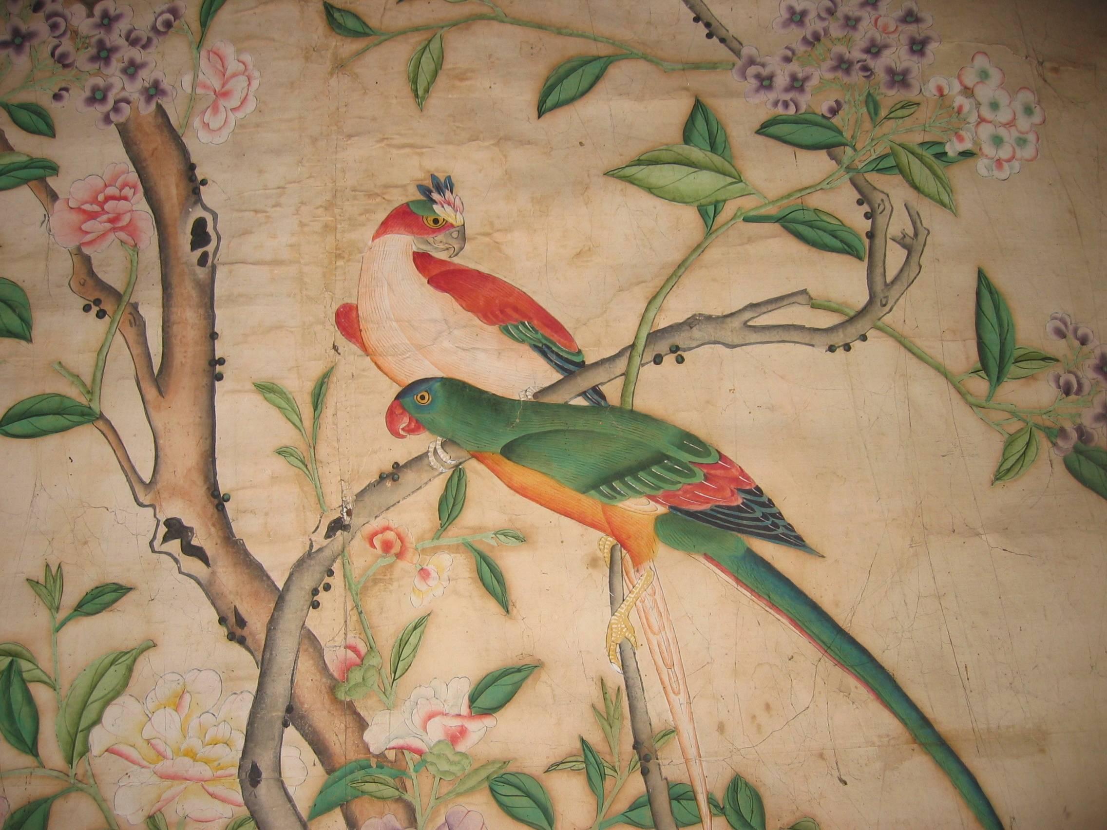 12 Antique and Rare Chinese Wallpapers Panels 1