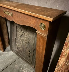 Wooden fireplace, 19th century.