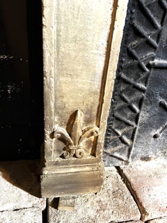 Carved stone fireplace, 17th century.