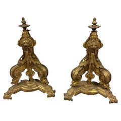 Paire d'ailerons dorés, XIXe siècle