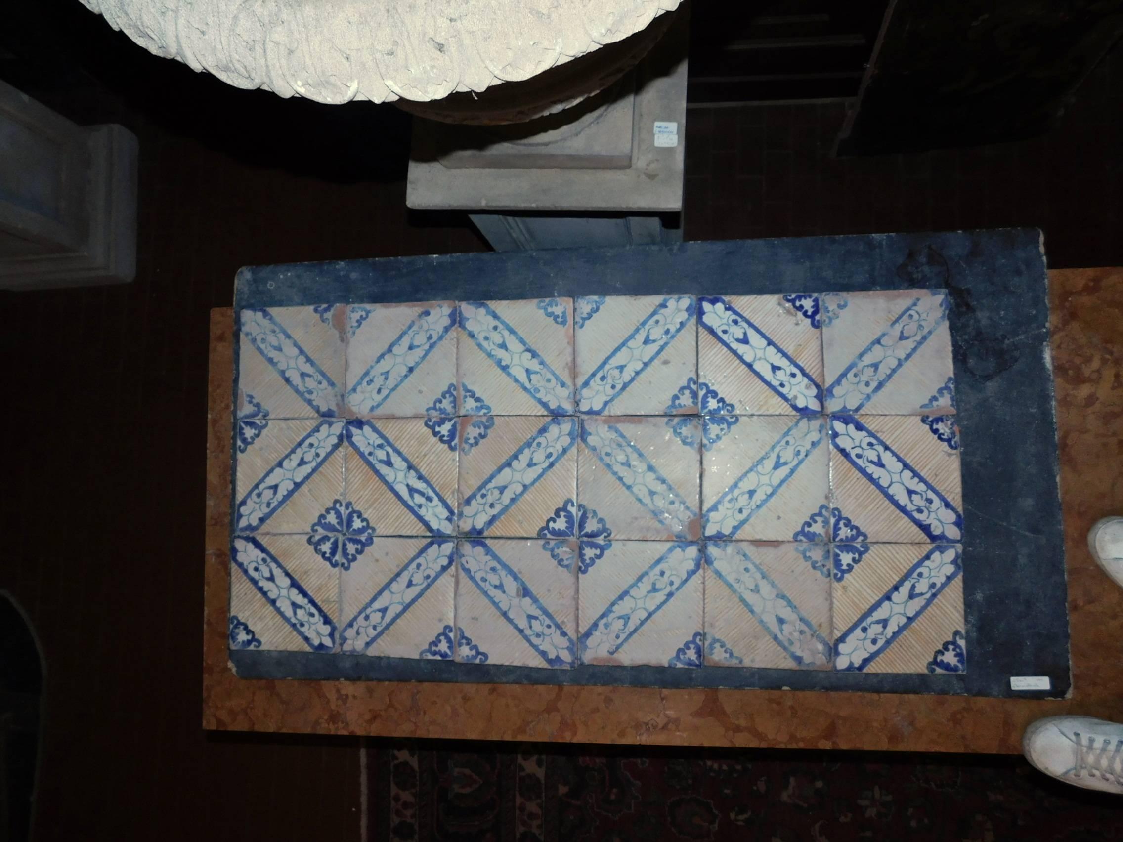 Antique Glazed Ceramic Tiles In Good Condition In Cuneo, Italy (CN)