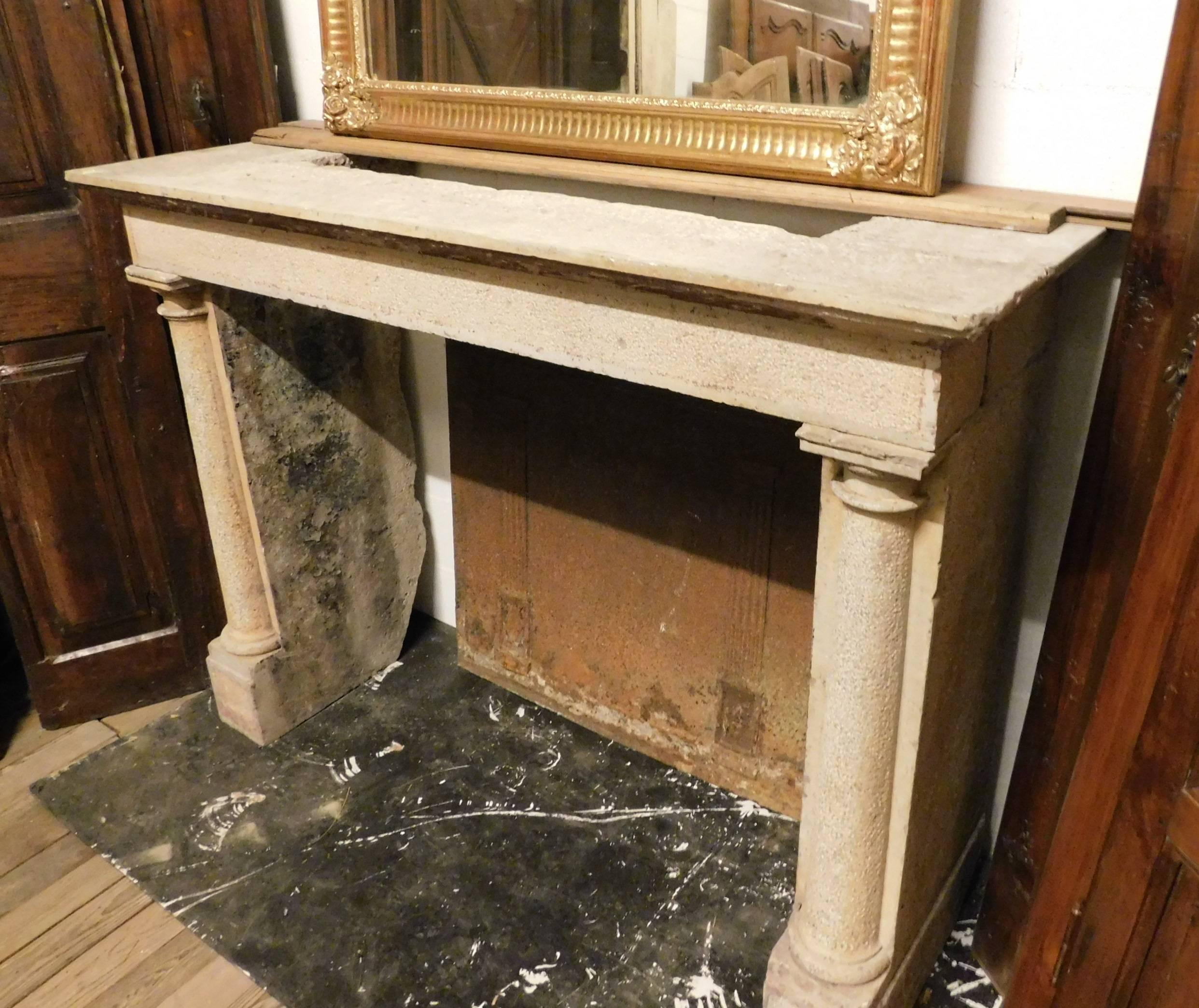 Antique Fireplace Made of Borgogna's Stone 