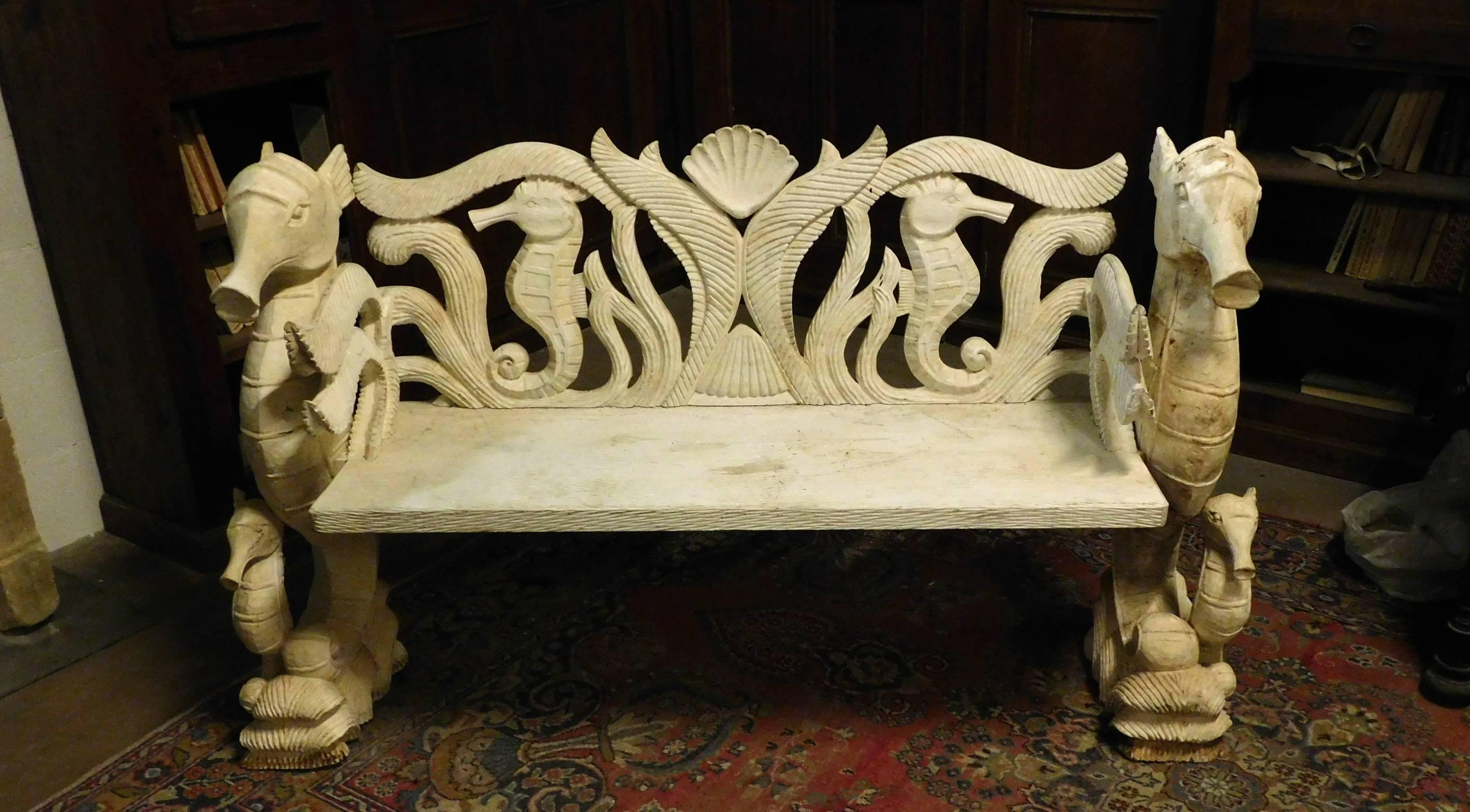 Antique lacquered bench.