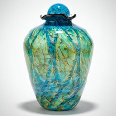 Urna decorativa in vetro soffiato di American Memory Craft, dagli Stati Uniti