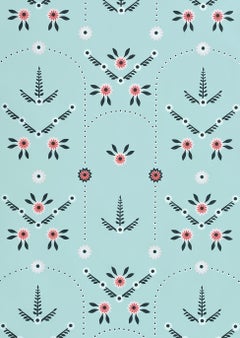 Digby Hand-Printed Wallpaper: Silk Road