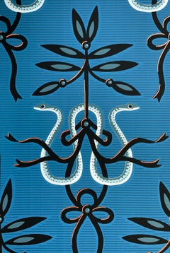 Emily Spinach Hand-Printed Wallpaper: Bee's Knees