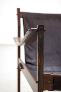 Sillón «720» de estilo moderno de mediados de siglo, de palisandro, diseñado por Jorge Zalszupin, década de los 60